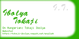 ibolya tokaji business card